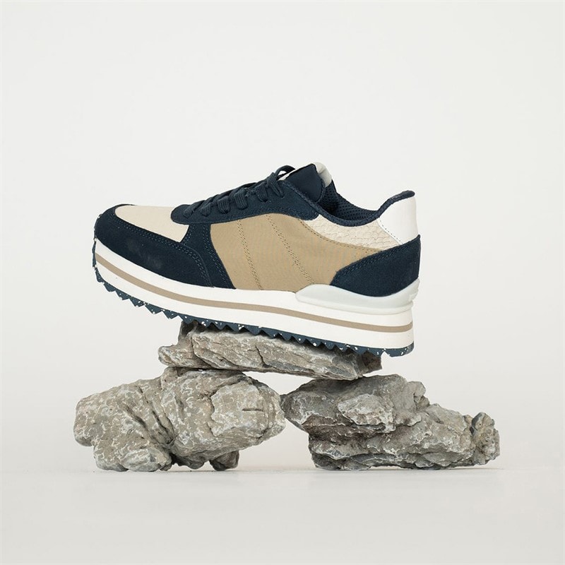 Woden Baskets Femme Ronja Plateau 154 Navy Multi - Image 5