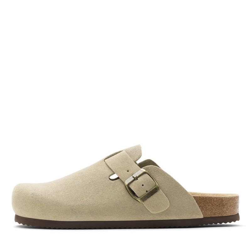 CPH Comfort Bio Suede Clogs Sandalen Lichtbruin - Afbeelding 1