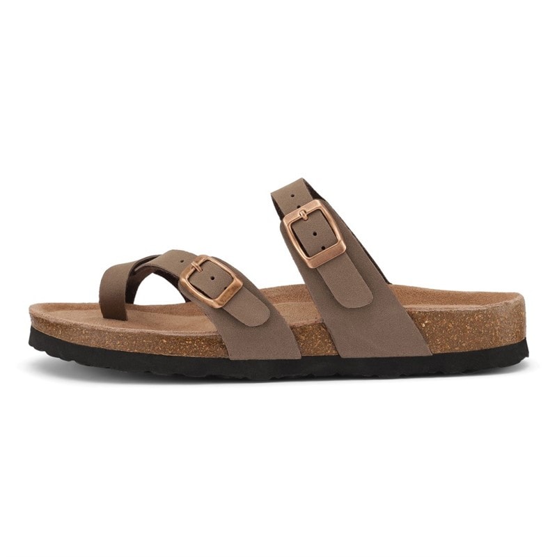 CPH Comfort Sandalen Dames Bio Cross Over Taupe