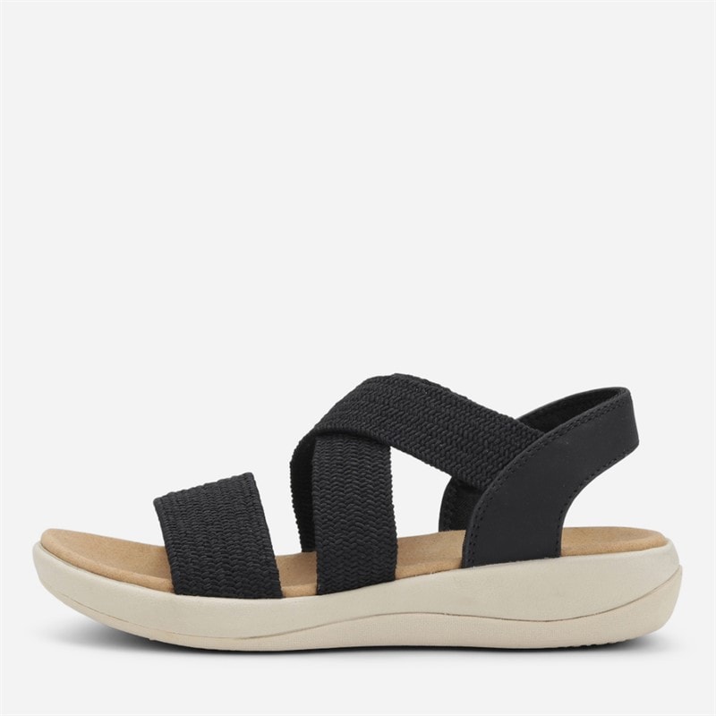 CPH Comfort Dames Chunky Elastische Sandalen Zwart - Afbeelding 1