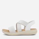 CPH Comfort Dames dikke elastiek sandalen off wit Offwhite