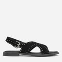 CPH Comfort Sandales Femme Rivets Croisés Noir