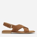 CPH Comfort Sandales Femme Rivets Croisés Camel