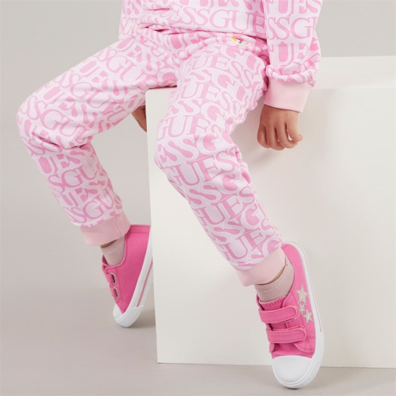 Guess Meisjes Joggingbroeken Logo Fuchsia - Afbeelding 3