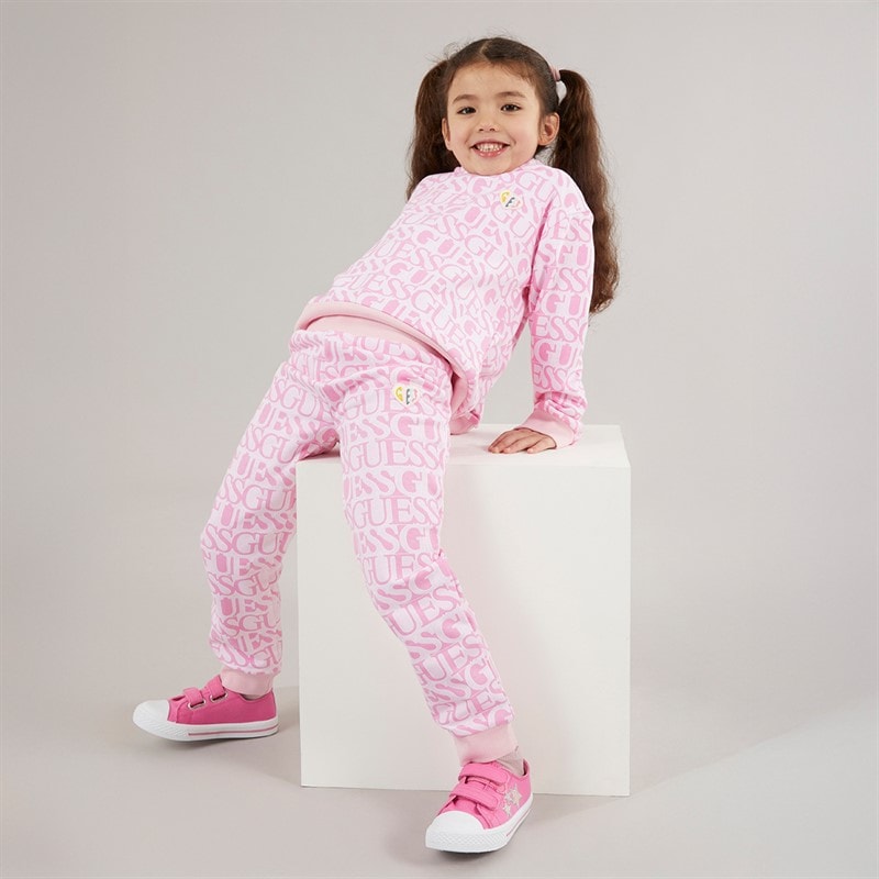 Guess Meisjes Joggingbroeken Logo Fuchsia - Afbeelding 4