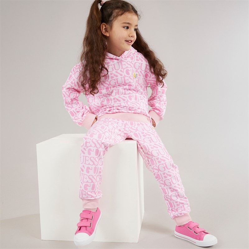 Guess Meisjes Joggingbroeken Logo Fuchsia - Afbeelding 5