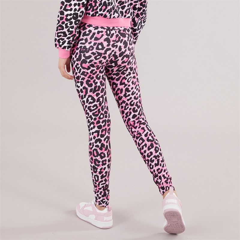 Guess Meisjes Leggings Leopard Pink Combo - Afbeelding 2