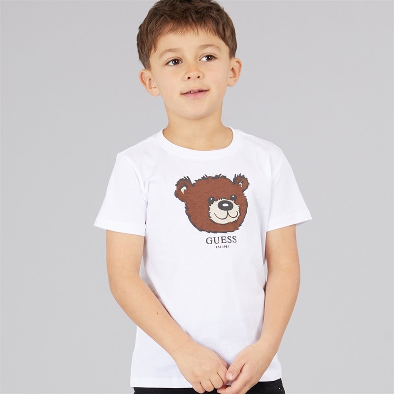 Guess Jongens T-shirt Pure White - Afbeelding 1