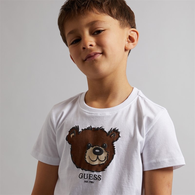 Guess Jongens T-shirt Pure White - Afbeelding 3