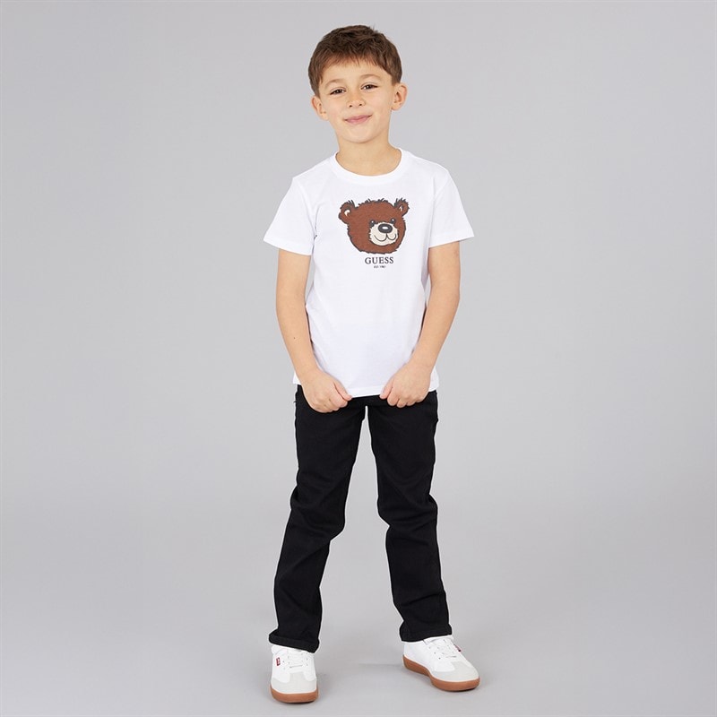 Guess Jongens T-shirt Pure White - Afbeelding 4