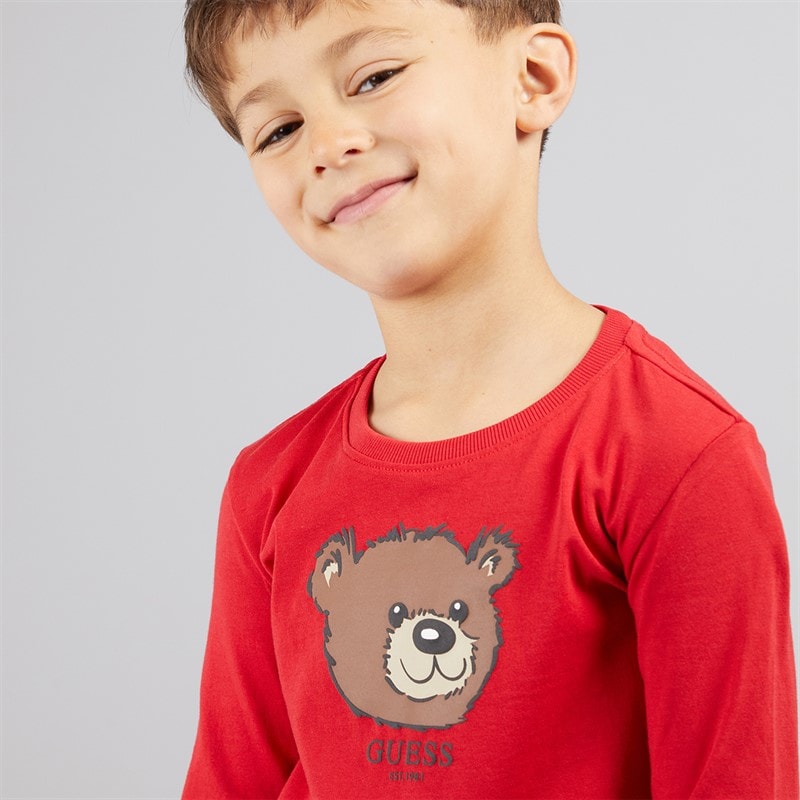 Guess Junge Langarm T Shirt Spicy Red - Bild 3