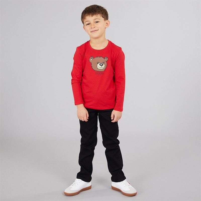 Guess Junge Langarm T Shirt Spicy Red - Bild 4