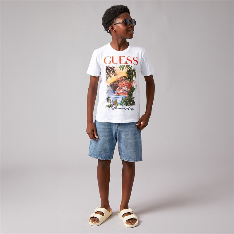 Guess T-shirt Garçon Pure White - Image 4