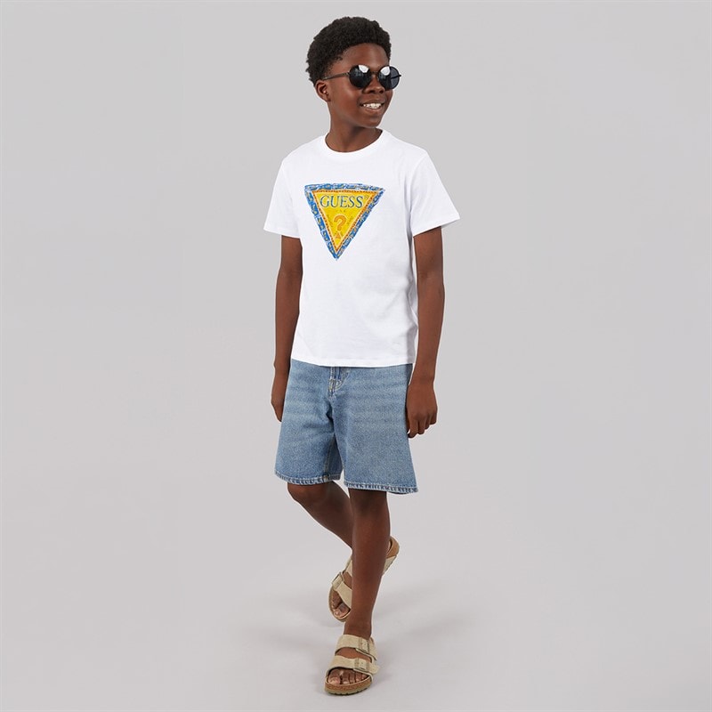 Guess T-shirt dla chłopca kolor Pure White – zdjęcie  4