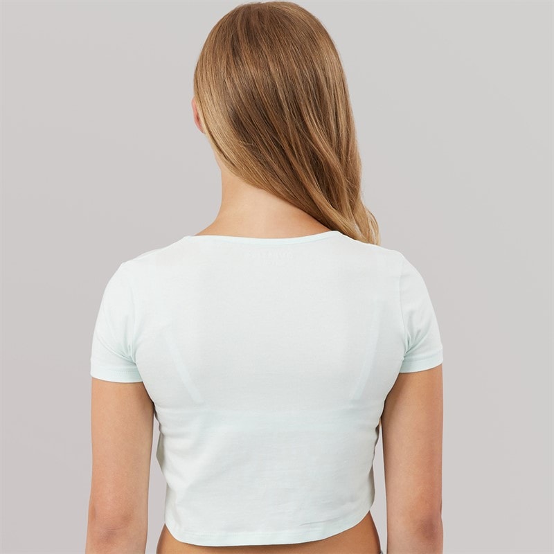 Guess Mädchen Crop T-Shirt Peaceful Green - Bild 2