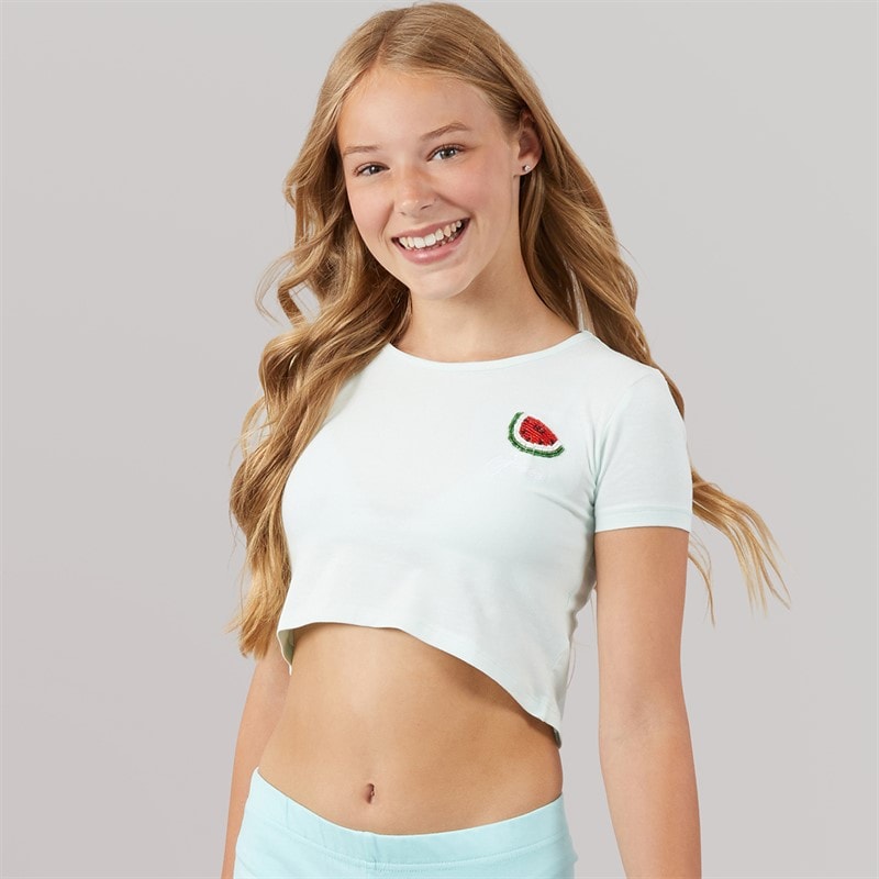 Guess Mädchen Crop T-Shirt Peaceful Green - Bild 3