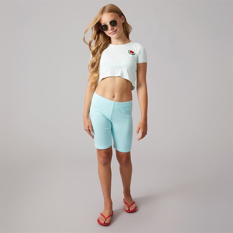 Guess Mädchen Crop T-Shirt Peaceful Green - Bild 4