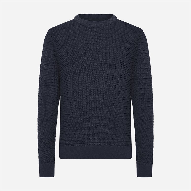 GRUNT Pull en maille GRAnker col rond garçons - Marine