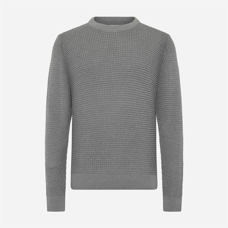 GRUNT Pull en maille GRAnker col rond garçons - Grey Melange