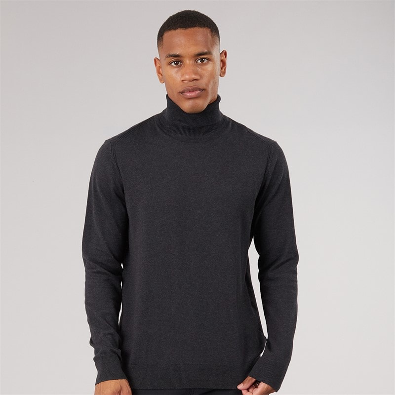 Indicode Pull en maille Van Paul hommes - Charcoal Mix