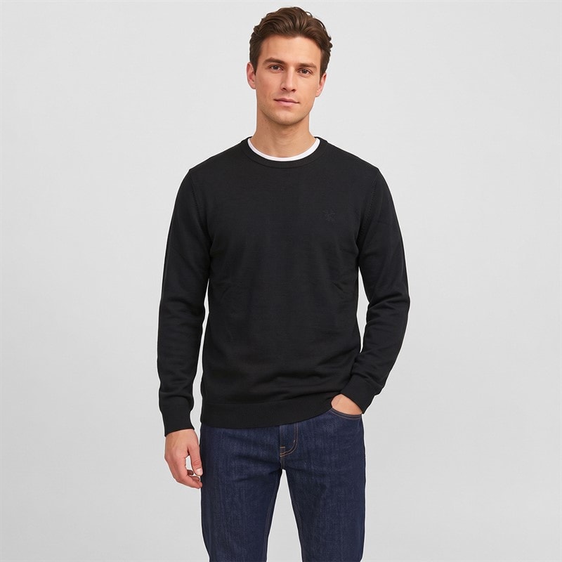 Indicode Pull en maille Wildman hommes - Noir