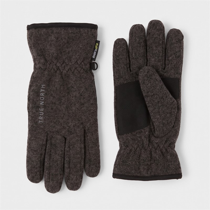 True North Kinder - Flatfleece-Handschuhe - Black Melange