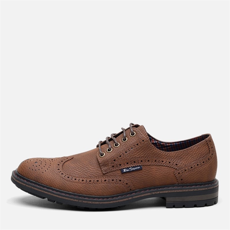 Ben Sherman Herren - Spitfire Brogue Schuhe - Caramel