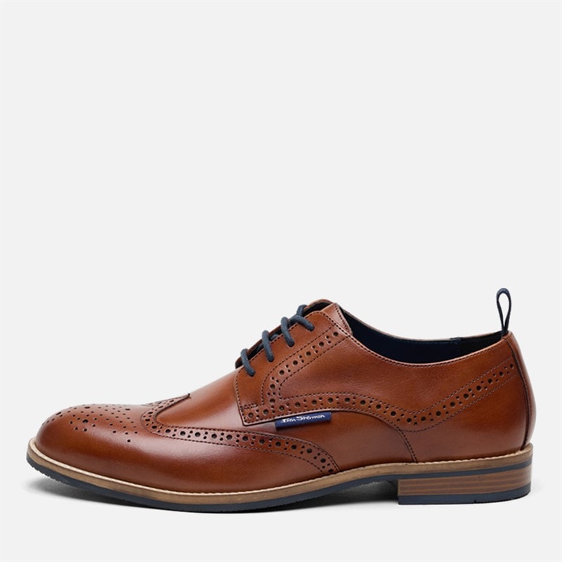 Ben Sherman Herren - Cavendish Brogue Schuhe - Tan Leather
