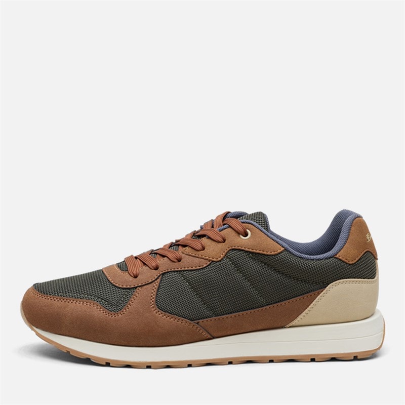 Ben Sherman Baskets cruiser hommes - Vert/Marron