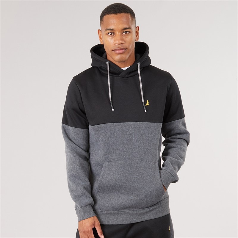 Brave Soul Mężczyźni bluza z kapturem creevy - Czarny/Dark Charcoal Marl