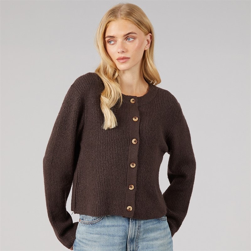 Brave Soul Cardigan d'hiver pêcheur femmes - Bitter Chocolate