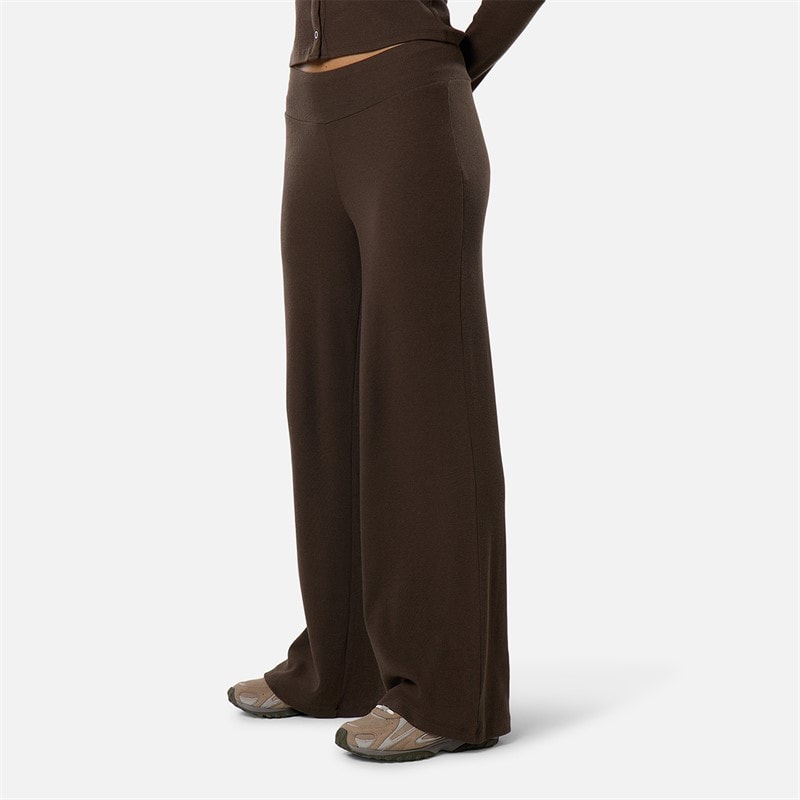 Closure London Pantalon côtelé à ourlet ouvert femmes - Coffee