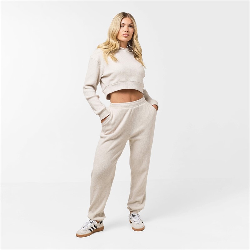 Closure London Damen - Gerippter Strick-Trainingsanzug - Oat