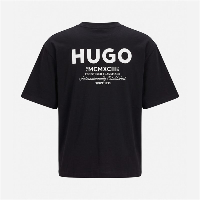 HUGO T-shirt Nalono hommes - Noir