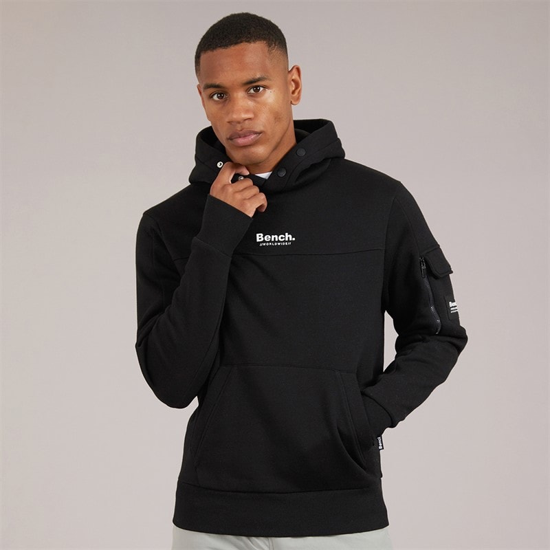 Bench Mężczyźni bluza z kapturem dimora utility - Czarny