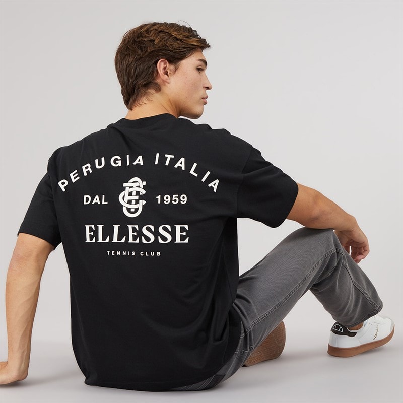 Ellesse Heren dal 1959 t-shirt met achterkantprint - Zwart