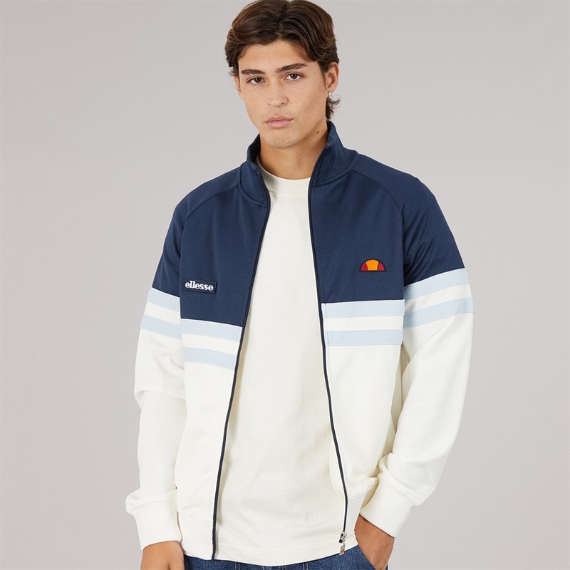 Ellesse Herren - Rimini Trainingsjacke mit durchgehendem Reißverschluss - Off White/Navy