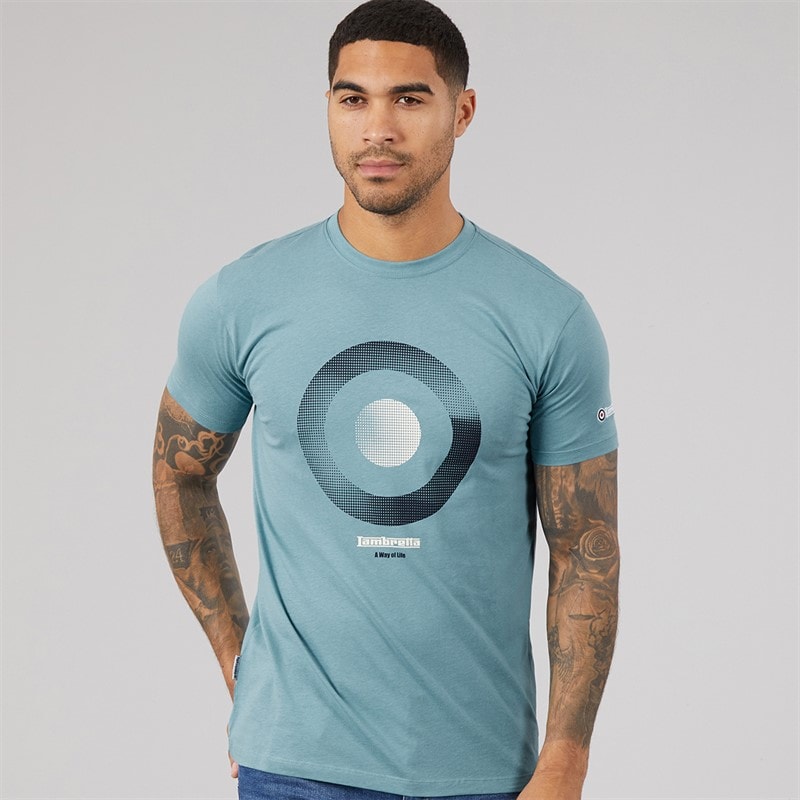 Lambretta Mężczyźni t-shirt target shade - Cameo Blue