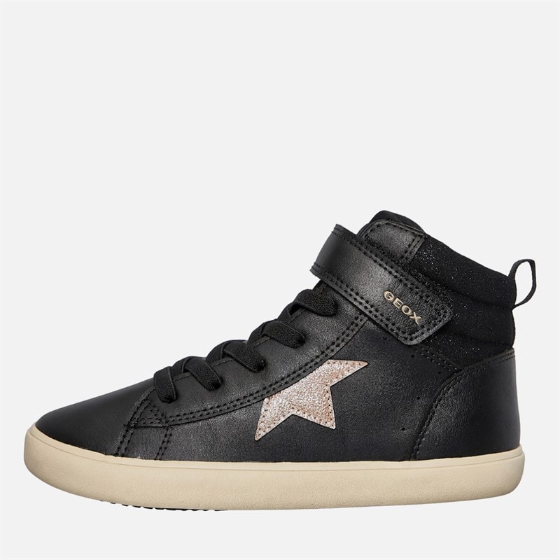 GEOX Junior dziewczęce buty sportowe gisli hi-top - Czarny/Champagne