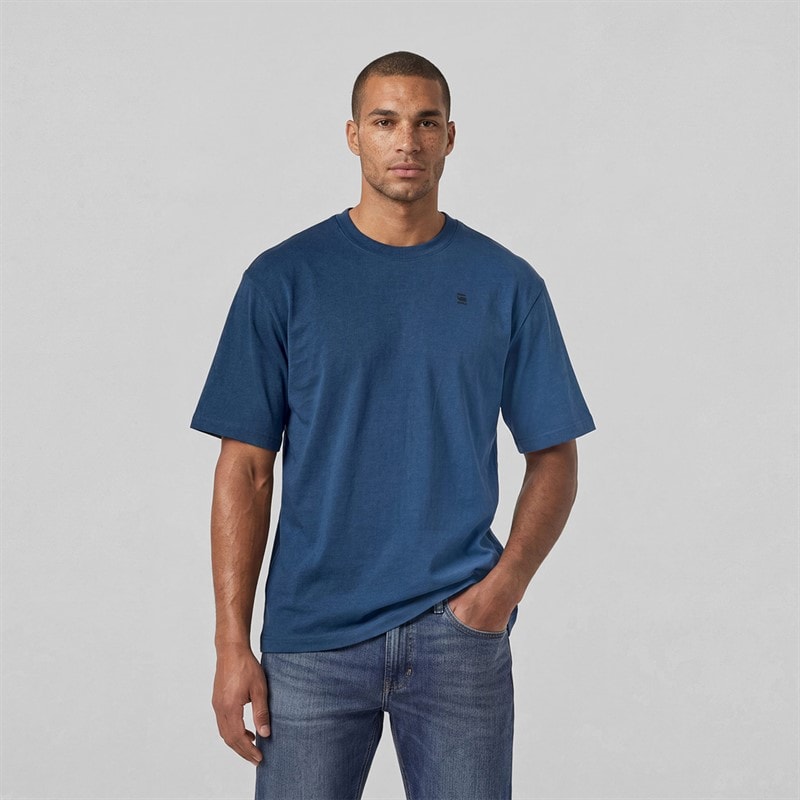 G-STAR Herren - Boxy T-Shirt - Mid Blue