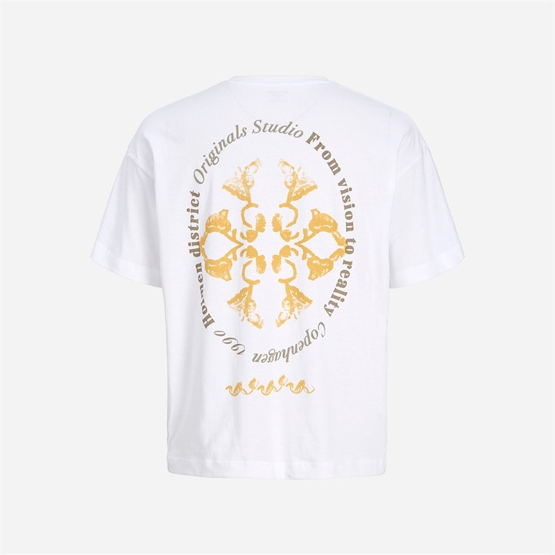 JACK & JONES T-shirt à motif Montauk hommes - Bright White Detail Bandana