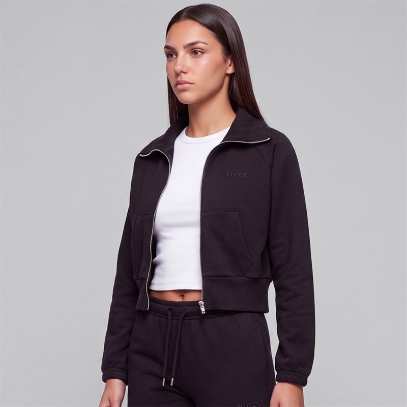 NICCE Sweat-shirt court zippé Quintessa femmes - Noir