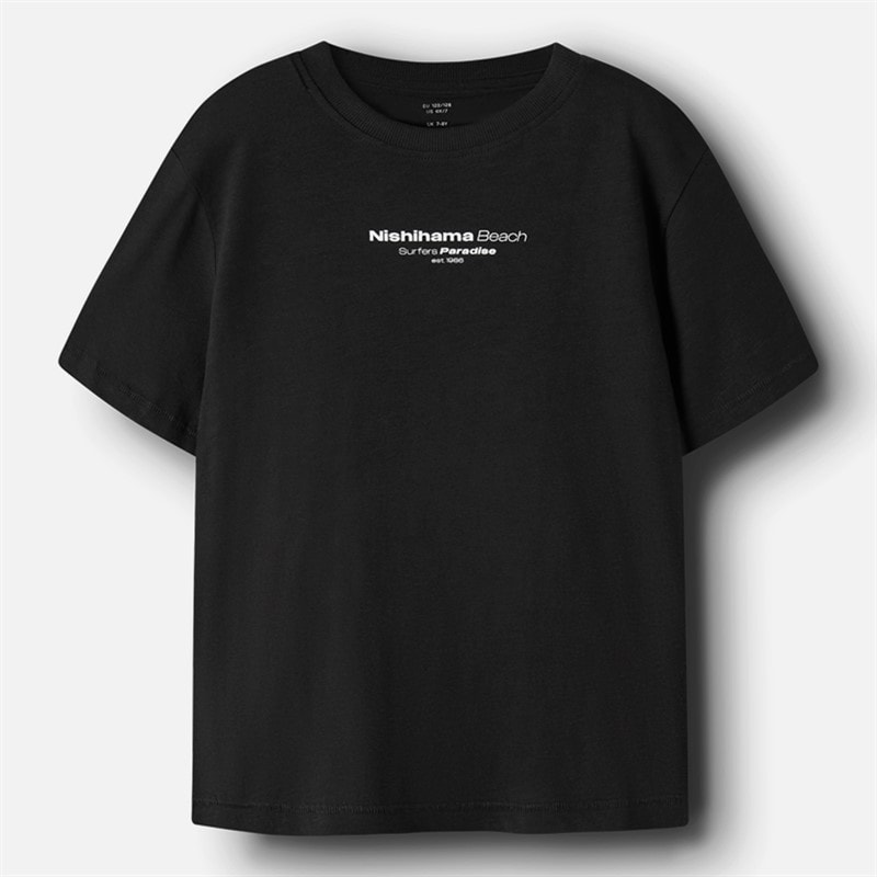 Name It Jongens juno boxy t-shirt - Zwart