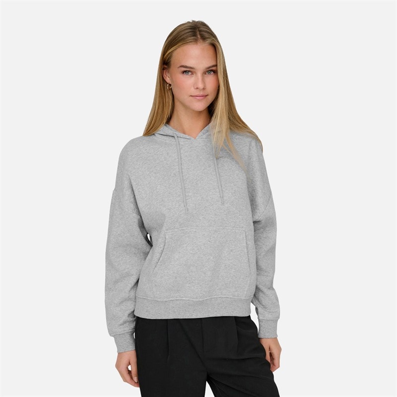 Only Sweat à capuche life femmes - Gris clair Melange