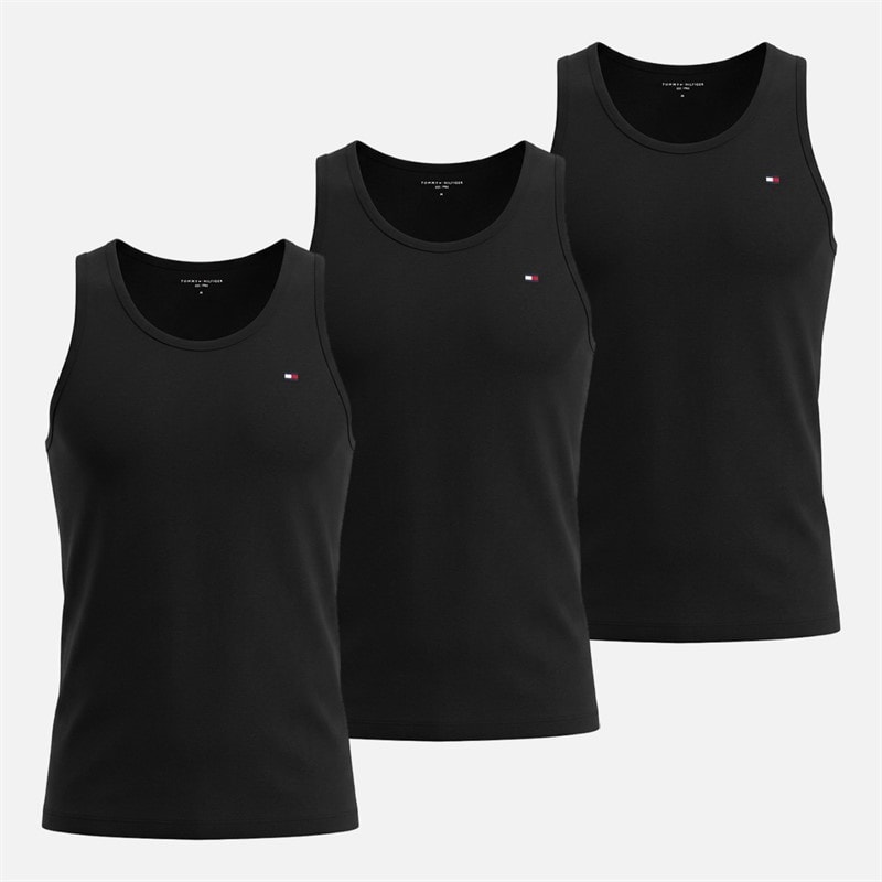 Tommy Hilfiger Herren - Tanktops Dreierpack - Schwarz