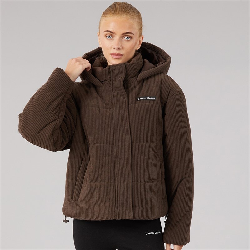 L'amore Couture Damen - Laelia Kurze Steppjacke - Braun