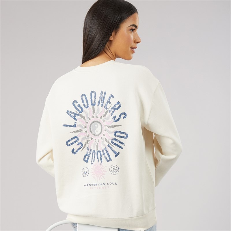 Lagooners Damen - Fogmere Grafik-Sweatshirt - Ecru