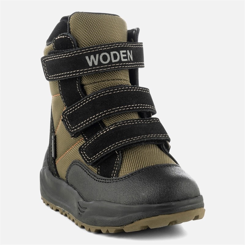 Woden Bottes imperméables adrian enfants - 295 Olive foncé