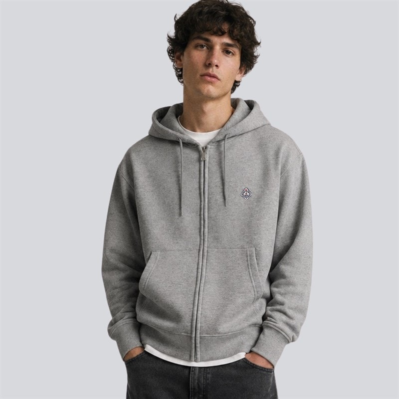 Copenhagen Legacy Mężczyźni bluza rozpinana z kapturem - Grey Melange