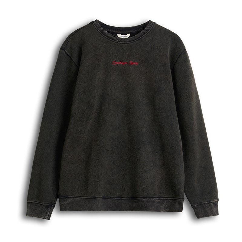 Copenhagen Legacy Mężczyźni vintage prana oversize bluza - Dunkelgrau